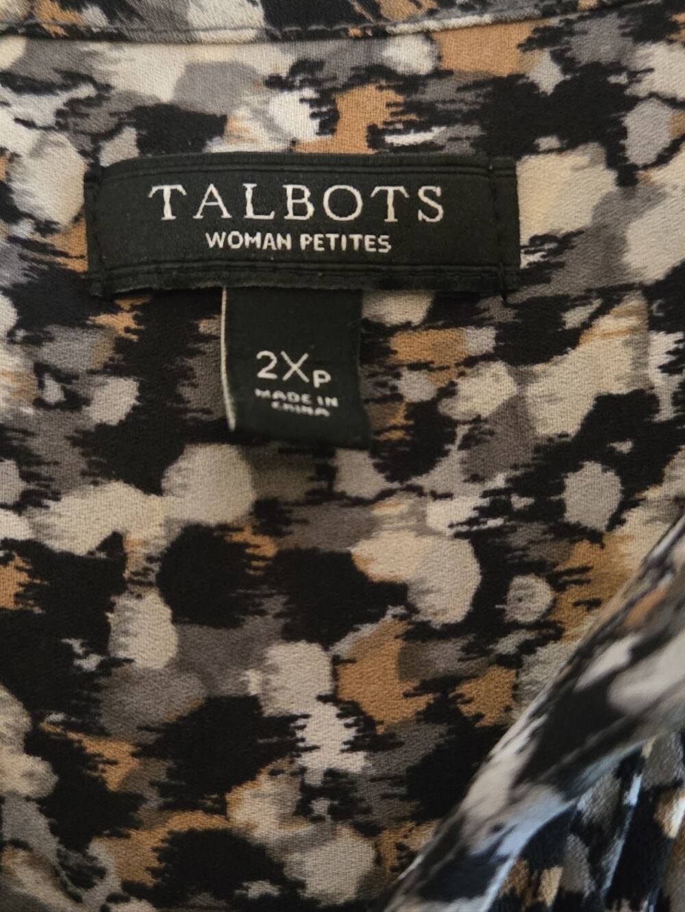 Talbots Popover Blouse 2XP - Picture 2 of 8